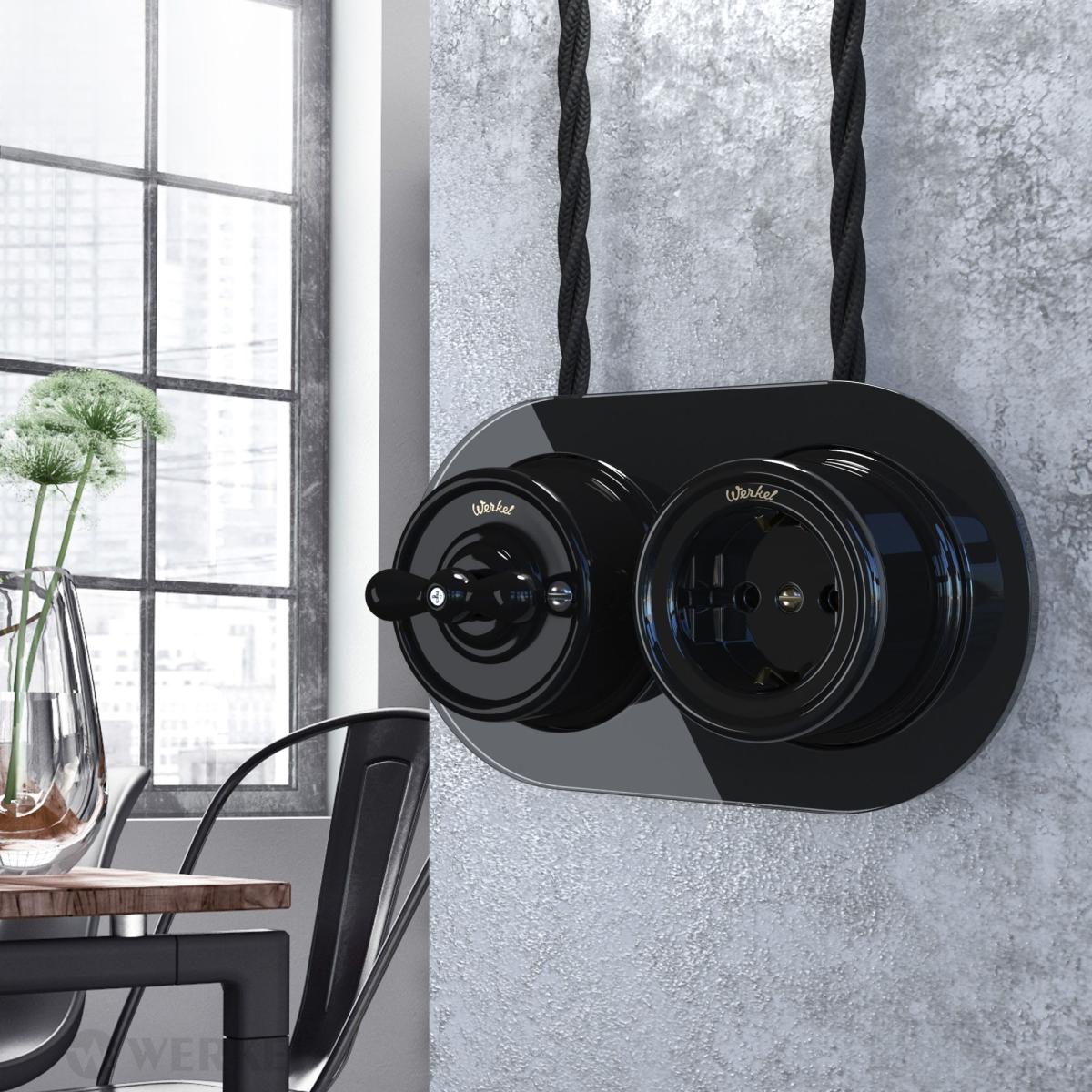 Рамка на 2 поста черная Werkel W0025108 4690389166457 4690389166457 - магазин электротехники Electroshop