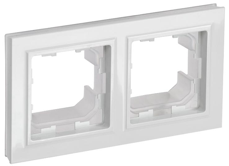 Рамка 2-местная IP44 IEK BRITE РУ-2-БрБ-44 белый BR-M22-44-K01 BR-M22-44-K01 - магазин электротехники Electroshop