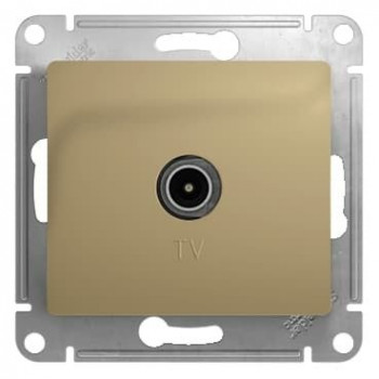 TV розетка простая механизм Schneider Electric Glossa титан GSL000493 GSL000493 - магазин электротехники Electroshop