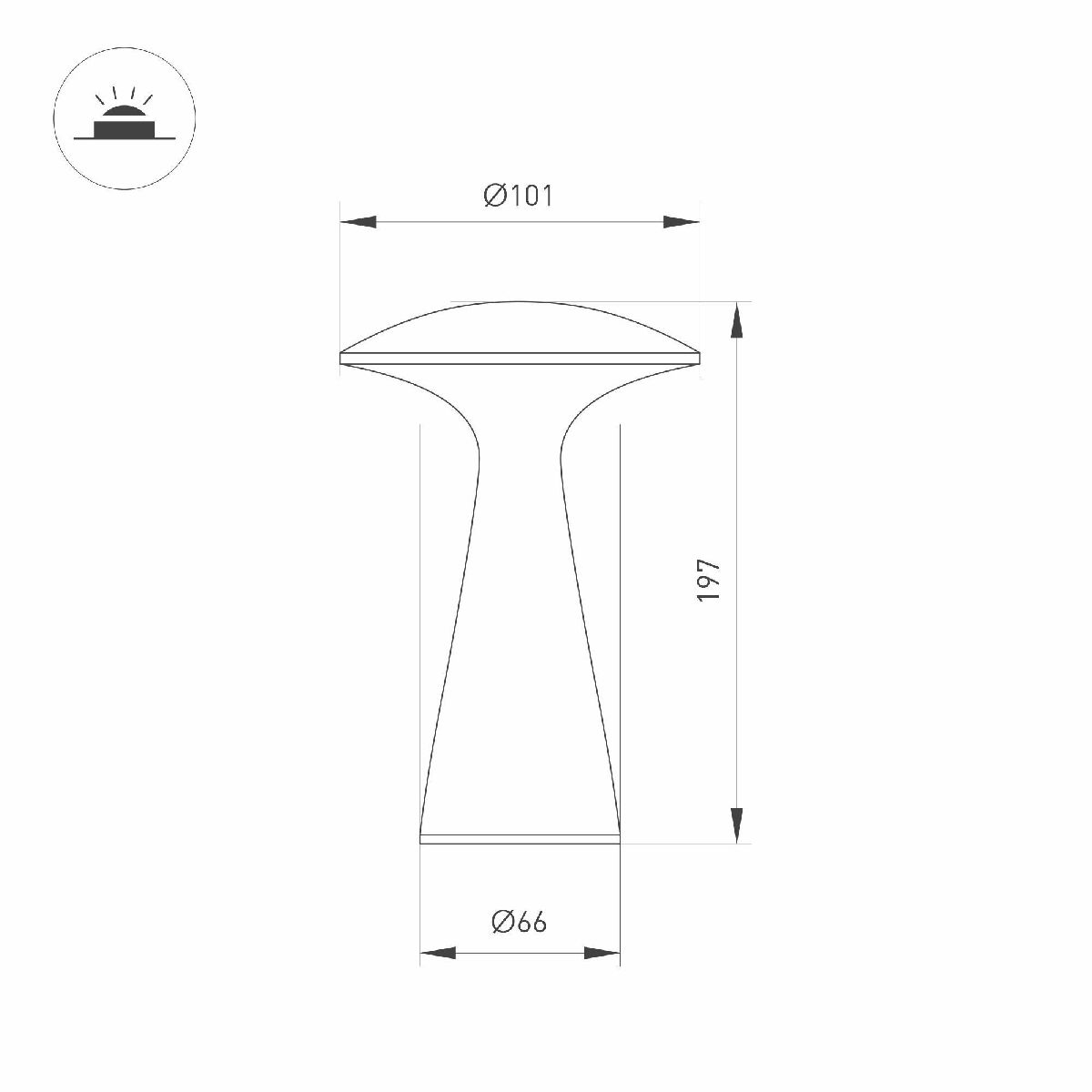 Уличная настольная лампа Arlight SP-COLLADA-TAB-1.5W Warm3000-MIX (WH, 123 deg) 044368 044368 - магазин электротехники Electroshop