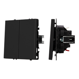 Механизм звонкового выключателя двухклавишный Arlight SWT-NOBE-MKR2-SFPL-BK (230V, 10A) (Черный оникс) 061738 061738 - магазин электротехники Electroshop