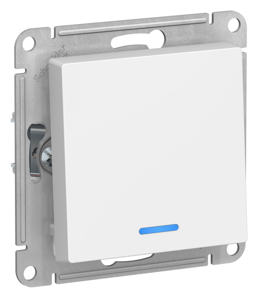 Одноклавишный переключатель с подсветкой 10А AtlasDesign лотос Systeme Electric ATN001363 ATN001363 - магазин электротехники Electroshop