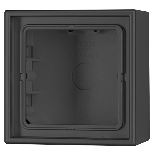 Коробка для накладного монтажа Jung LS 1-ая Черный LS581ASW LS581ASW - магазин электротехники Electroshop