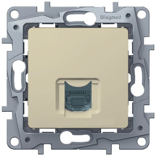 Розетка компьютерная Legrand Etika 1xRJ45 кат. 5e UTP, слоновая кость (бежевый) 672341 672341 - магазин электротехники Electroshop