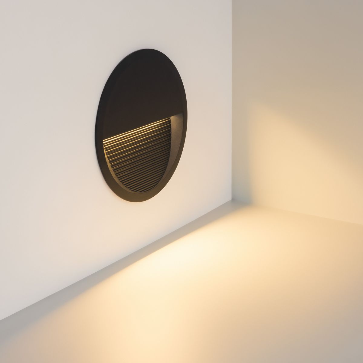 Светильник для ступеней Arlight LTD-RIBONIK-R202-8W Warm3000 (Черный, 50 deg, 230V) (IP65 Металл) 062916 062916 - магазин электротехники Electroshop