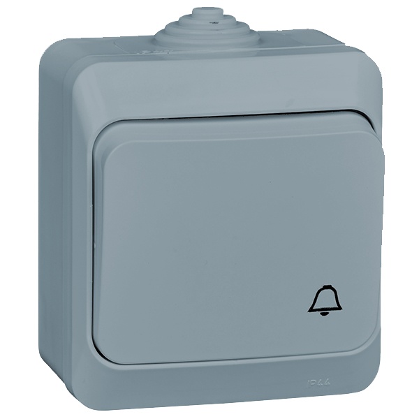 Кнопочный выключатель Этюд IP44 Systeme Electric серый KA10-041C KA10-041C - магазин электротехники Electroshop