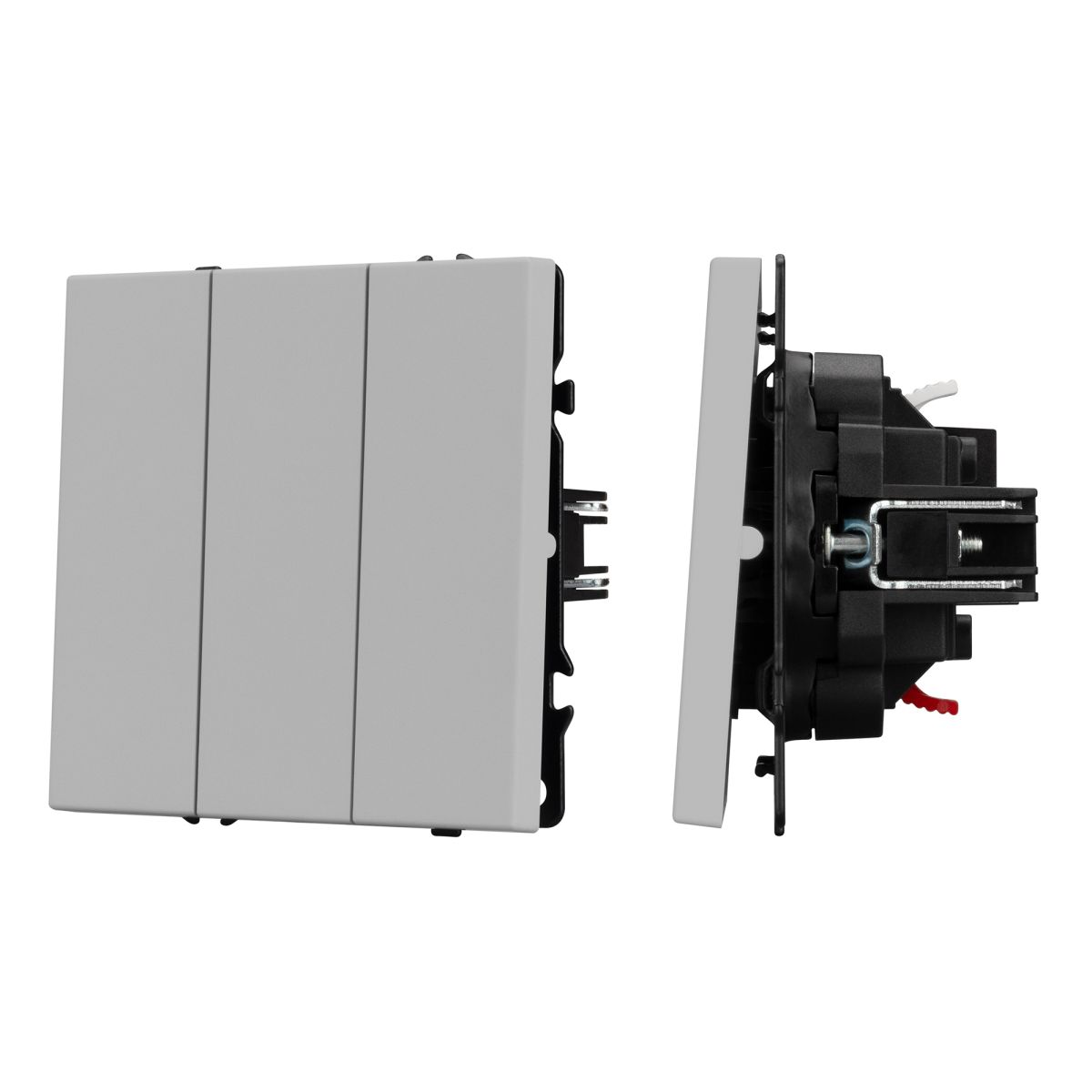 Механизм выключателя трехклавишный непроходной Arlight SWT-NOBE-MK03-SFPL-IS (230V, 10A) (Никель) 061800 061800 - магазин электротехники Electroshop