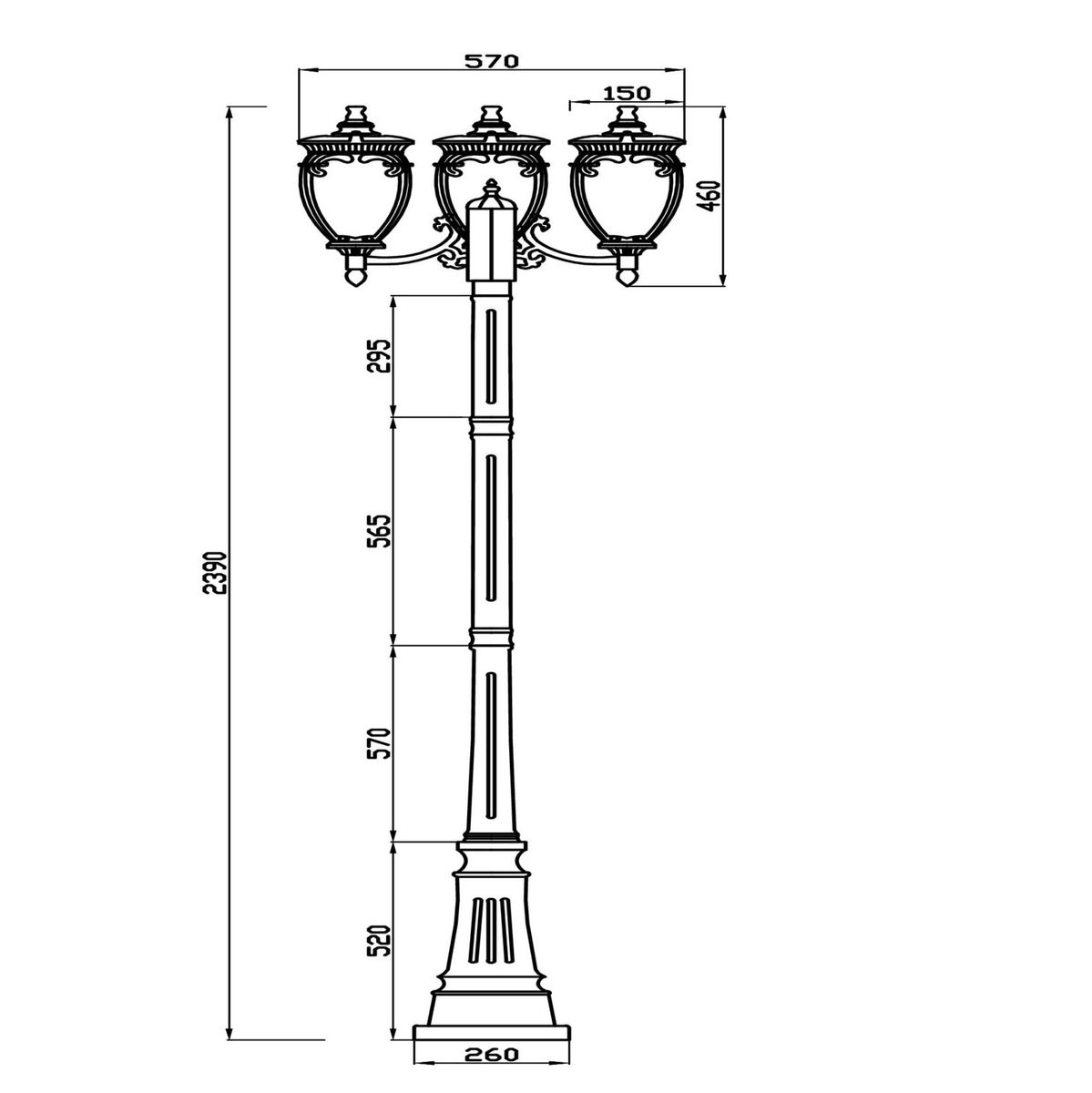 Ландшафтный светильник Maytoni Fleur O414FL-03BZ O414FL-03BZ - магазин электротехники Electroshop
