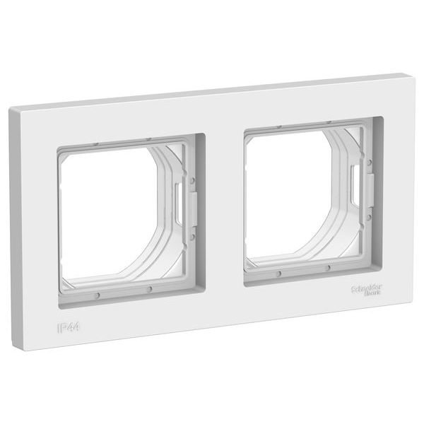 Рамка AtlasDesign Aqua 2 поста IP44 белый Systeme Electric ATN440102 ATN440102 - магазин электротехники Electroshop