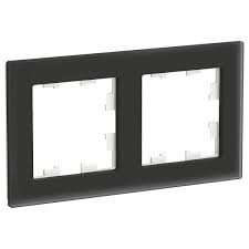 Рамка AtlasDesign Nature 2 поста матовое оргстекло черный Systeme Electric ATN331002 ATN331002 - магазин электротехники Electroshop