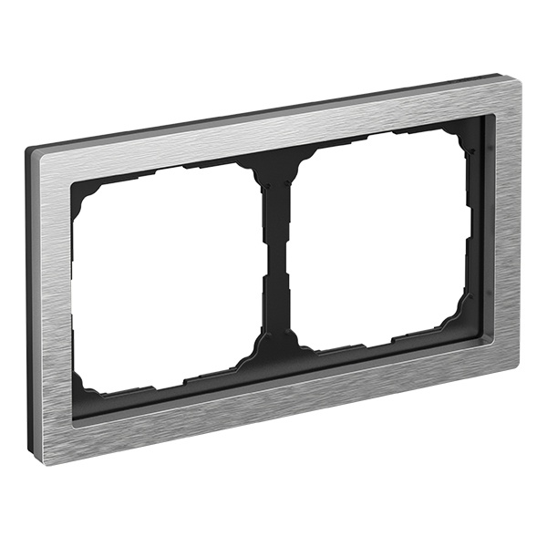 Рамка Systeme Electric ArtGallery Pure 2 поста металл алюминий GAL312102 GAL312102 - магазин электротехники Electroshop