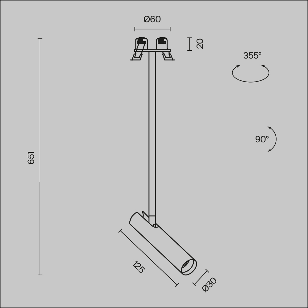 Спот Maytoni Focus T P141RS-L125-6W3K-W P141RS-L125-6W3K-W - магазин электротехники Electroshop