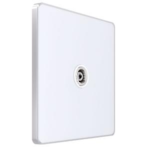 Розетка телевизионная Infinity TV/FM 5-1000MГц арктический лед Systeme Electric FSE000191 FSE000191 - магазин электротехники Electroshop