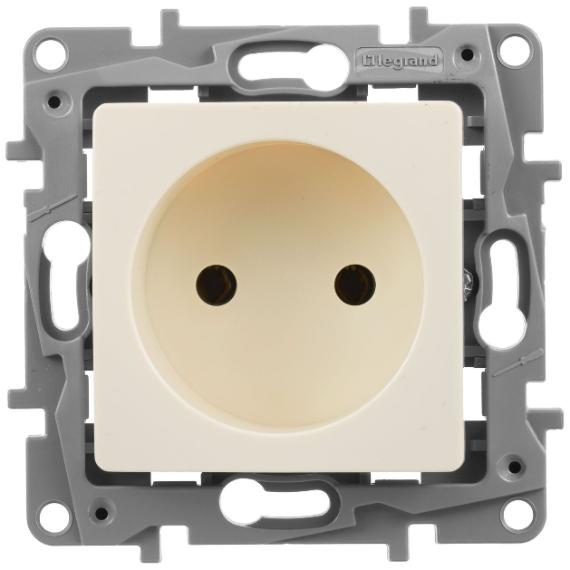 Розетка Legrand Etika без заземления, винтовой зажим, слоновая кость (бежевый) 672320 672320 - магазин электротехники Electroshop