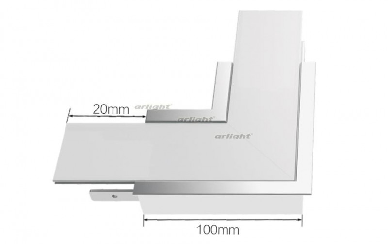 Угол Arlight S2-LINIA69-F-L90 прямой 021277 021277 - магазин электротехники Electroshop