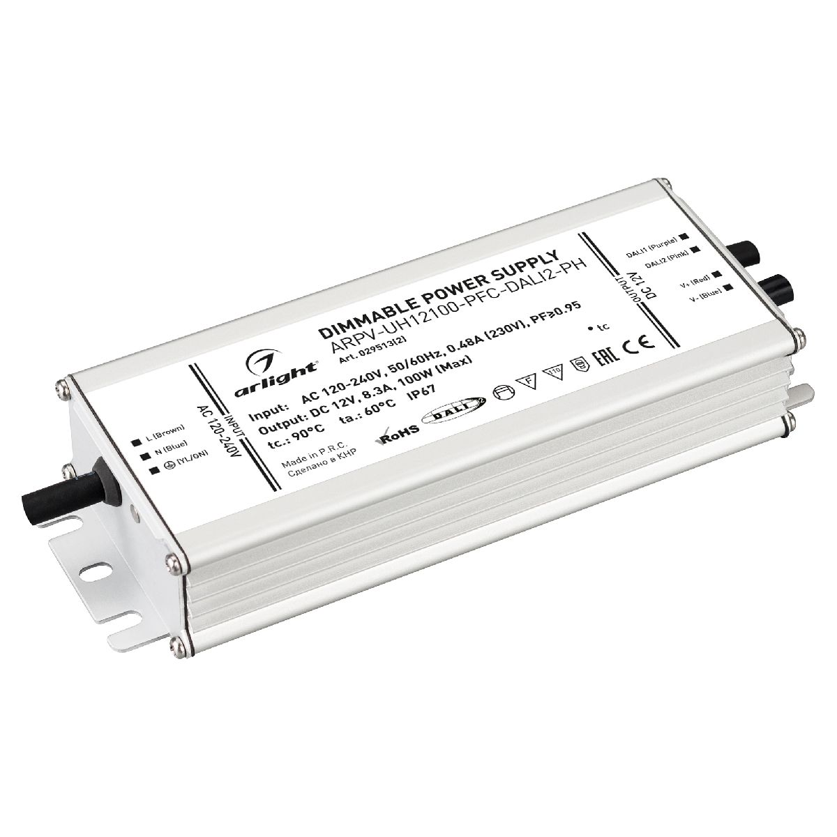 Блок питания для светодиодной ленты Arlight ARPV-UH12100-PFC-DALI2-PH 029513(2) 029513(2) - магазин электротехники Electroshop
