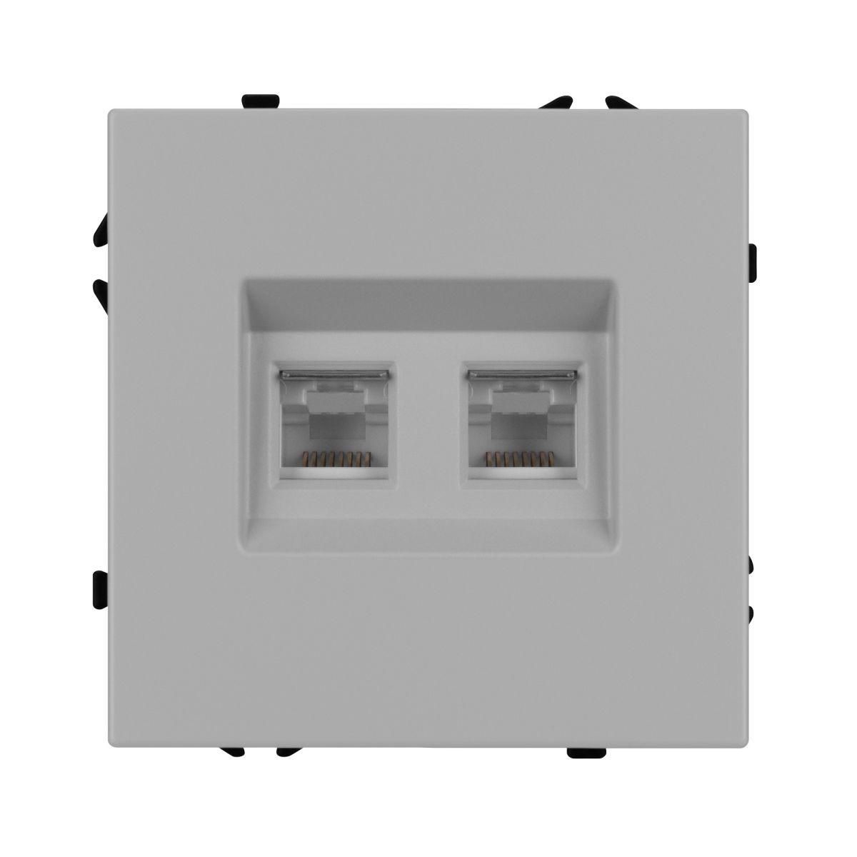 Розетка компьютерная двойная софт-тач никель Arlight SCT-MPC2-SFPL-IS (2хRJ-45, CAT6) 059451(1) 059451(1) - магазин электротехники Electroshop