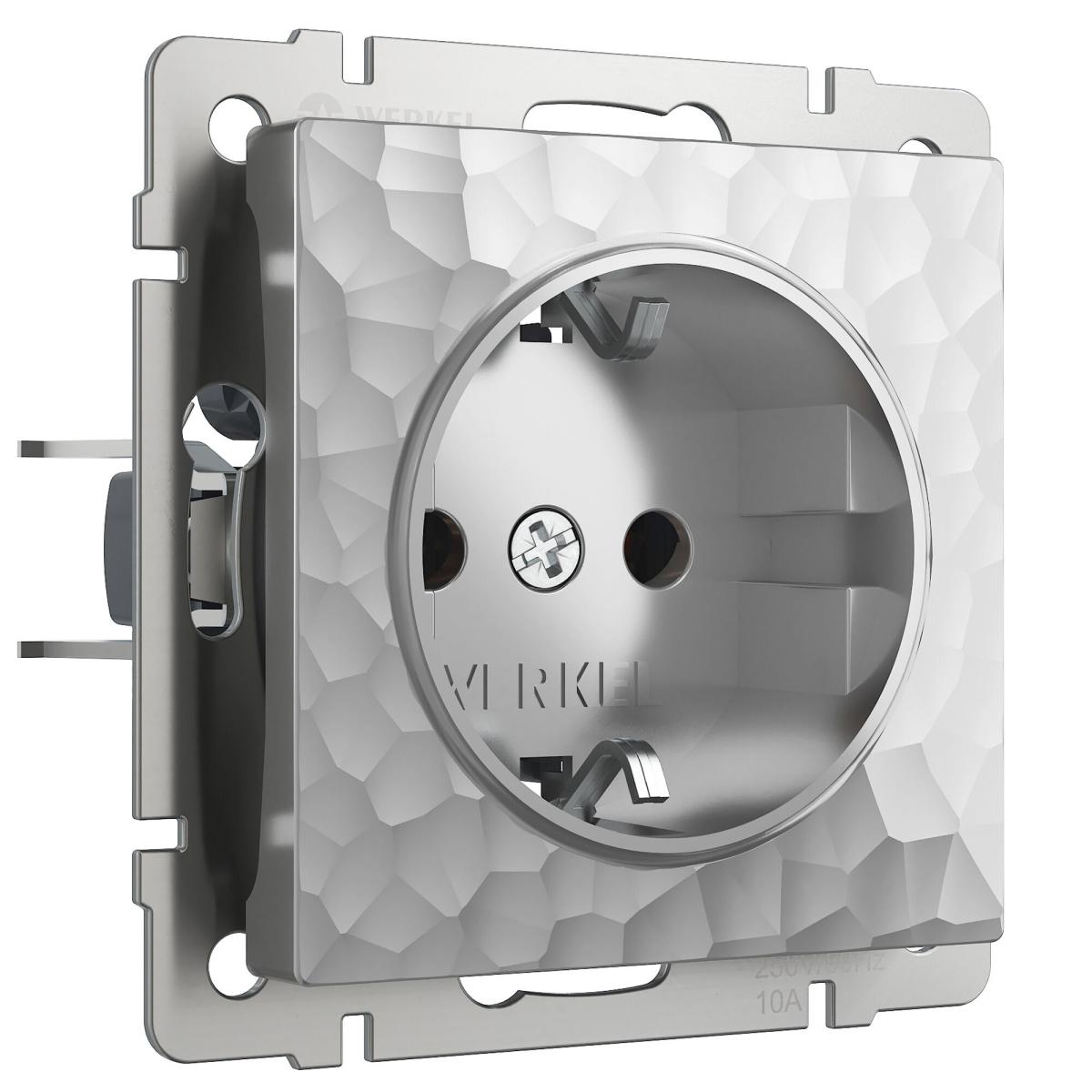 Розетка Werkel Hammer серебряный 4690389162824 4690389162824 - магазин электротехники Electroshop