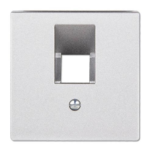 Накладка 1-ая компьютерной/телефонной RJ45/RJ11 розетки наклонная Jung ECO Profi Алюминий EP569-1BFPLUAAL EP569-1BFPLUAAL - магазин электротехники Electroshop