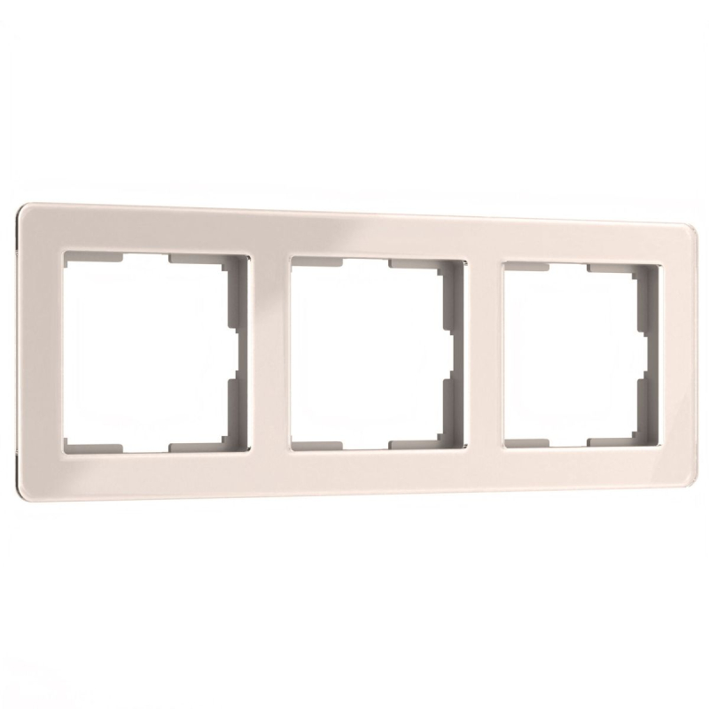 Рамка на 3 поста Werkel Acrylic айвори 4690389186295 W0032743 4690389186295 - магазин электротехники Electroshop