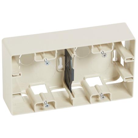 Коробка Legrand Etika 2 поста для накладного монтажа, слоновая кость (бежевый) 672540 672540 - магазин электротехники Electroshop