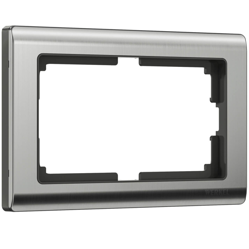 Рамка Werkel Metallic для двойной розетки глянцевый никель W0081602 4690389159077 4690389159077 - магазин электротехники Electroshop