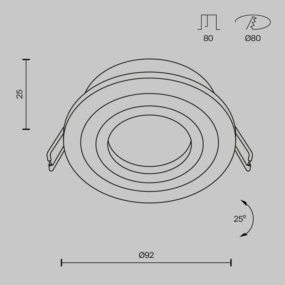 Встраиваемый светильник Maytoni Atom DL023-2-01B DL023-2-01B - магазин электротехники Electroshop