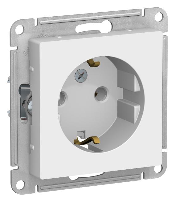 Розетка с заземлением со шторками 16А AtlasDesign белый Systeme Electric ATN000145 ATN000145 - магазин электротехники Electroshop