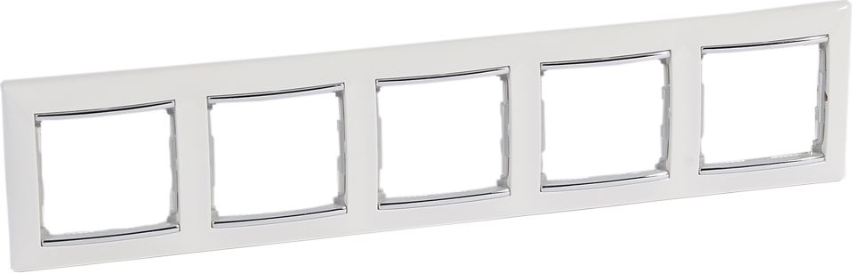 Рамка Legrand Valena 5 постов белый/кристалл 774465 774465 - магазин электротехники Electroshop