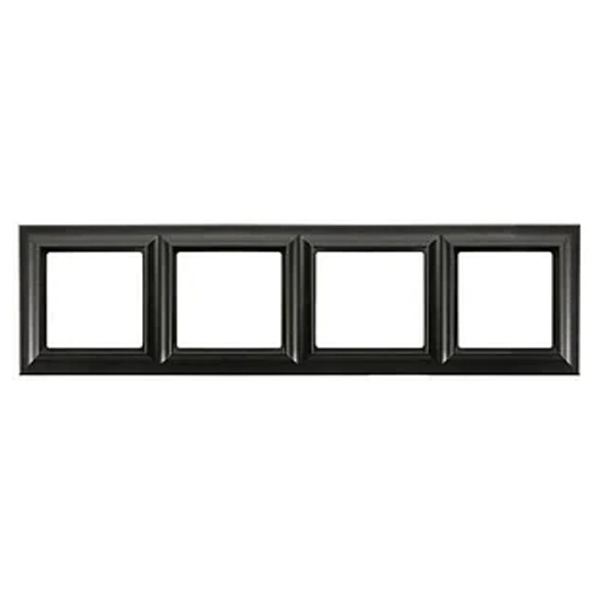 Рамка 4-ая для вертикальной и горизонтальной установки Jung ECO Profi Deco Черный матовый EPD484SWM EPD484SWM - магазин электротехники Electroshop