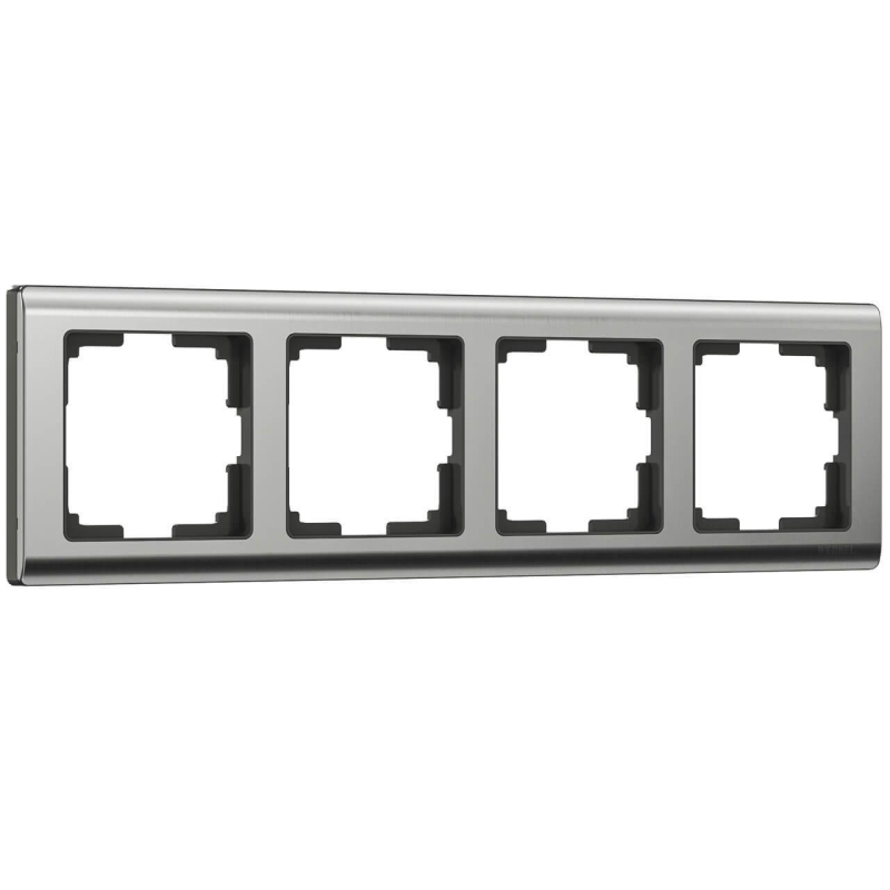 Рамка на 4 поста Werkel Metallic глянцевый никель W0041602 4690389159046 4690389159046 - магазин электротехники Electroshop