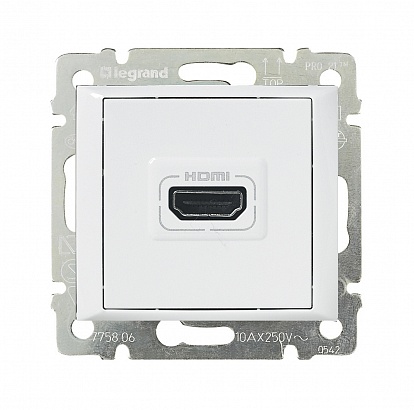Розетка HDMI Legrand серии Valena. Цвет - белый 770085 770085 - магазин электротехники Electroshop