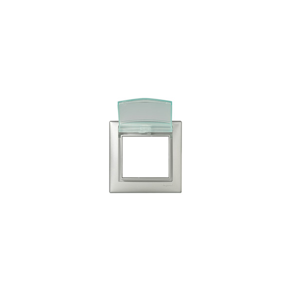 Рамка Legrand Valena 1 пост с крышкой IP44 Алюминий 770150 770150 - магазин электротехники Electroshop