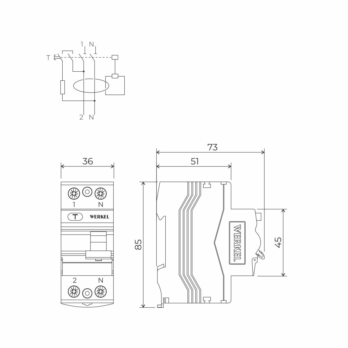Устройство защитного отключения Werkel 4690389202803 W912P404 a065618 4690389202803 - магазин электротехники Electroshop