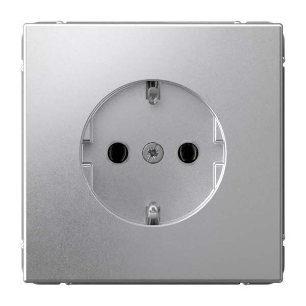 Розетка с заземлением 16А ArtGallery алюминий Systeme Electric GAL000343 GAL000343 - магазин электротехники Electroshop