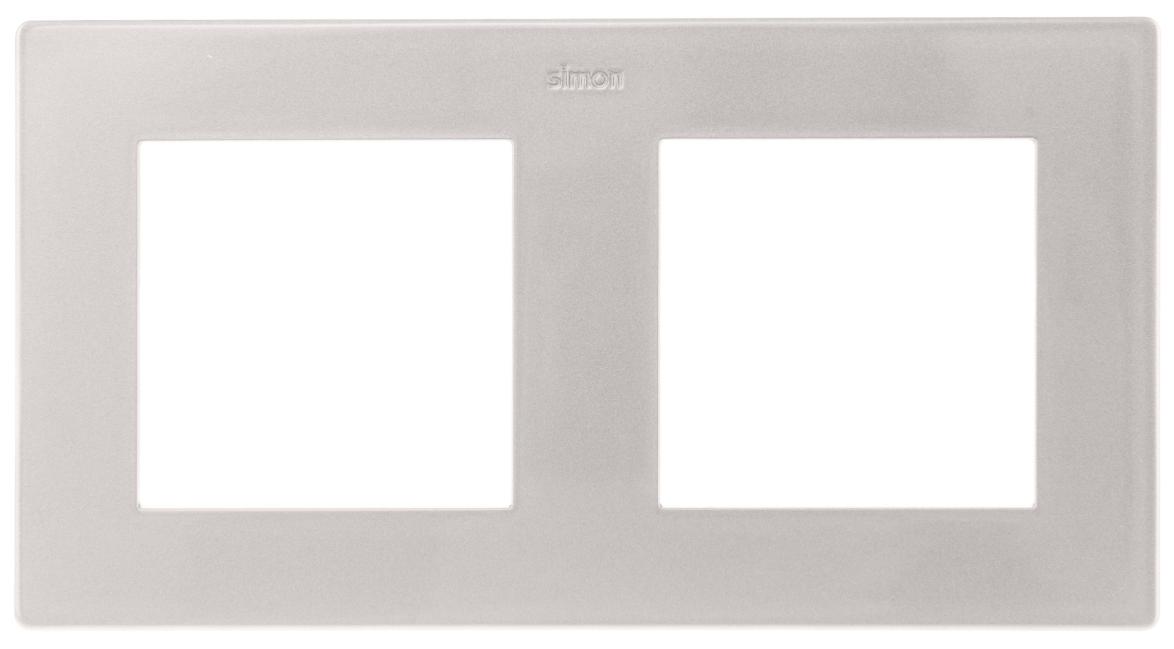 Рамка Simon 24 Harmonie 2 поста алюминий 2400620-033 2400620-033 - магазин электротехники Electroshop