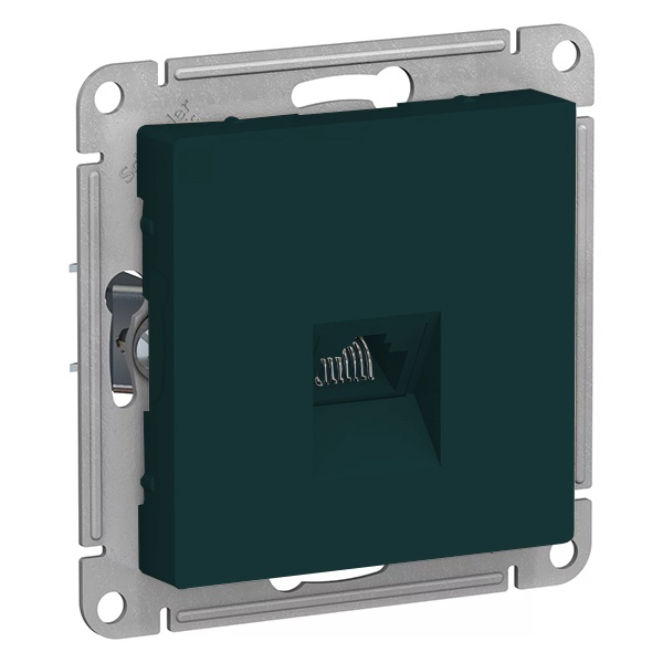 Розетка компьютерная RJ45 кат 5Е AtlasDesign изумруд Systeme Electric ATN000883 ATN000883 - магазин электротехники Electroshop