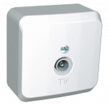 Розетка TV 0.7 ДБ Systeme Electric  Этюд белая TVA-002B TVA-002B - магазин электротехники Electroshop