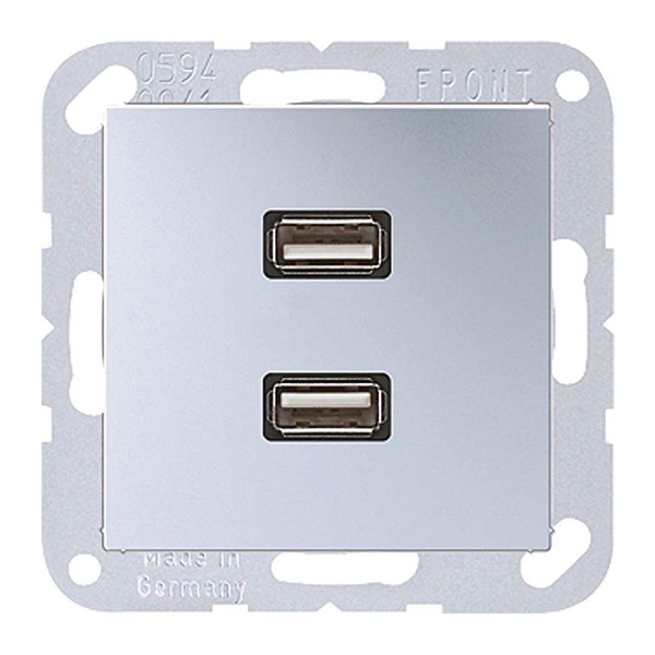 Розетка HDMI+USB Jung A Алюминий механизм+накладка MAA1163AL MAA1163AL - магазин электротехники Electroshop