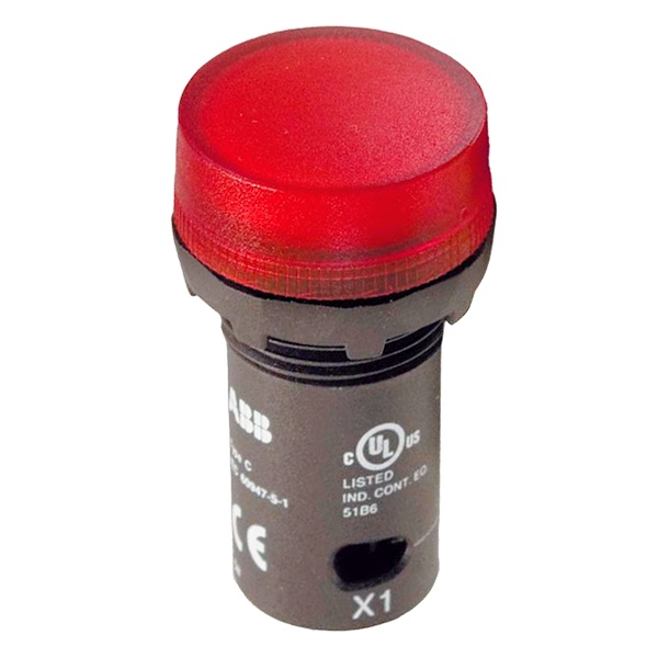 Лампа ABB CL2-523R d22мм красная со встроенным светодиодом 230В AC 1SFA619403R5231 1SFA619403R5231 - магазин электротехники Electroshop
