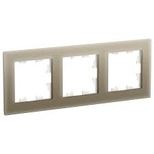 Рамка AtlasDesign Nature 3 поста оргстекло шампань Systeme Electric  ATN320503  ATN320503 - магазин электротехники Electroshop