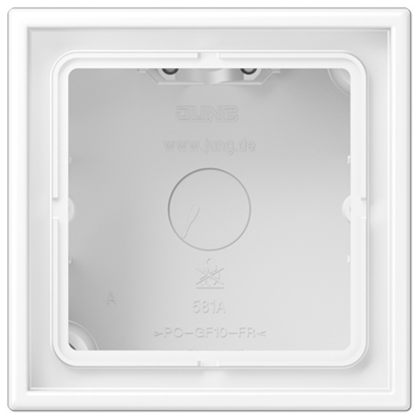 Коробка для накладного монтажа Jung LS 1-ая Белоснежный матовый LS581AWWM LS581AWWM - магазин электротехники Electroshop