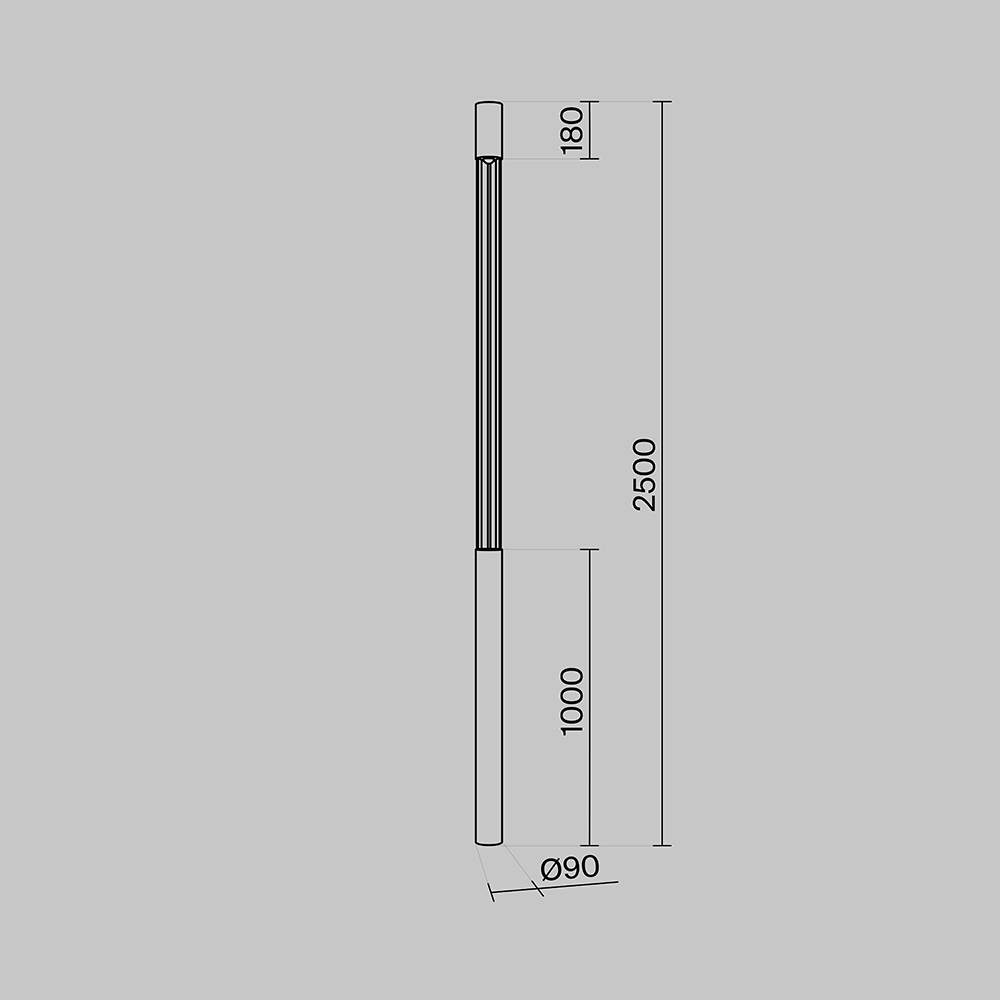 Парковый светильник Maytoni Mill O427FL-L30GF3K O427FL-L30GF3K - магазин электротехники Electroshop