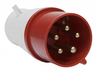 Вилка 025 переносная 3P+PE+N 32А 380В IP44 Вилка 025 - магазин электротехники Electroshop