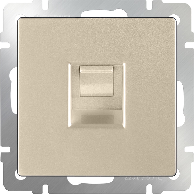 Розетка Werkel Ethernet RJ-45 шампань W1181011 4690389157479 4690389157479 - магазин электротехники Electroshop