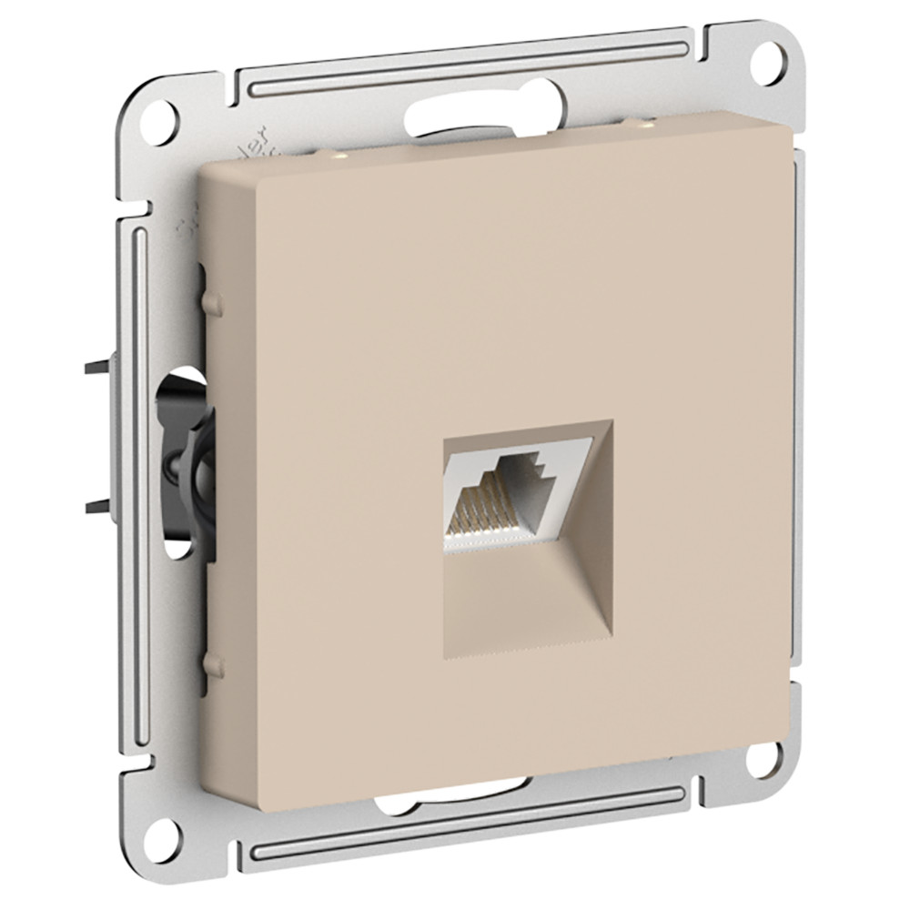 Розетка компьютерная RJ45 кат 5Е AtlasDesign песочный Systeme Electric ATN001283 ATN001283 - магазин электротехники Electroshop
