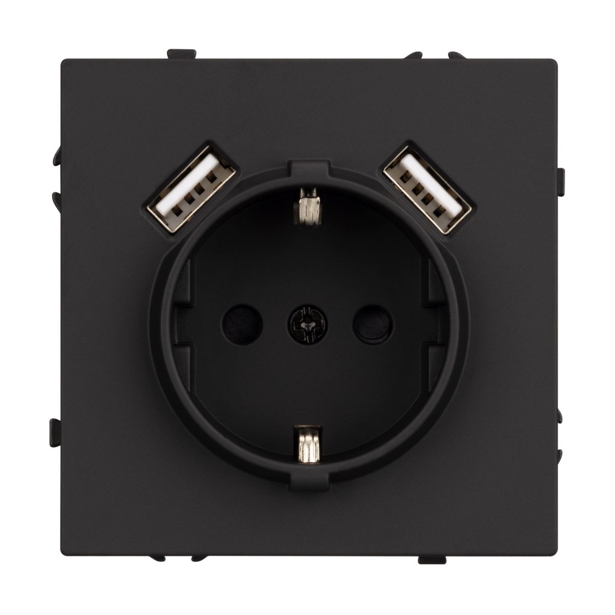 Розетка зк со шторками с USB тип А+А софт-тач черный оникс Arlight SCT-MUAA-SFPL-BK (250V, 16A) 054289(1) 054289(1) - магазин электротехники Electroshop