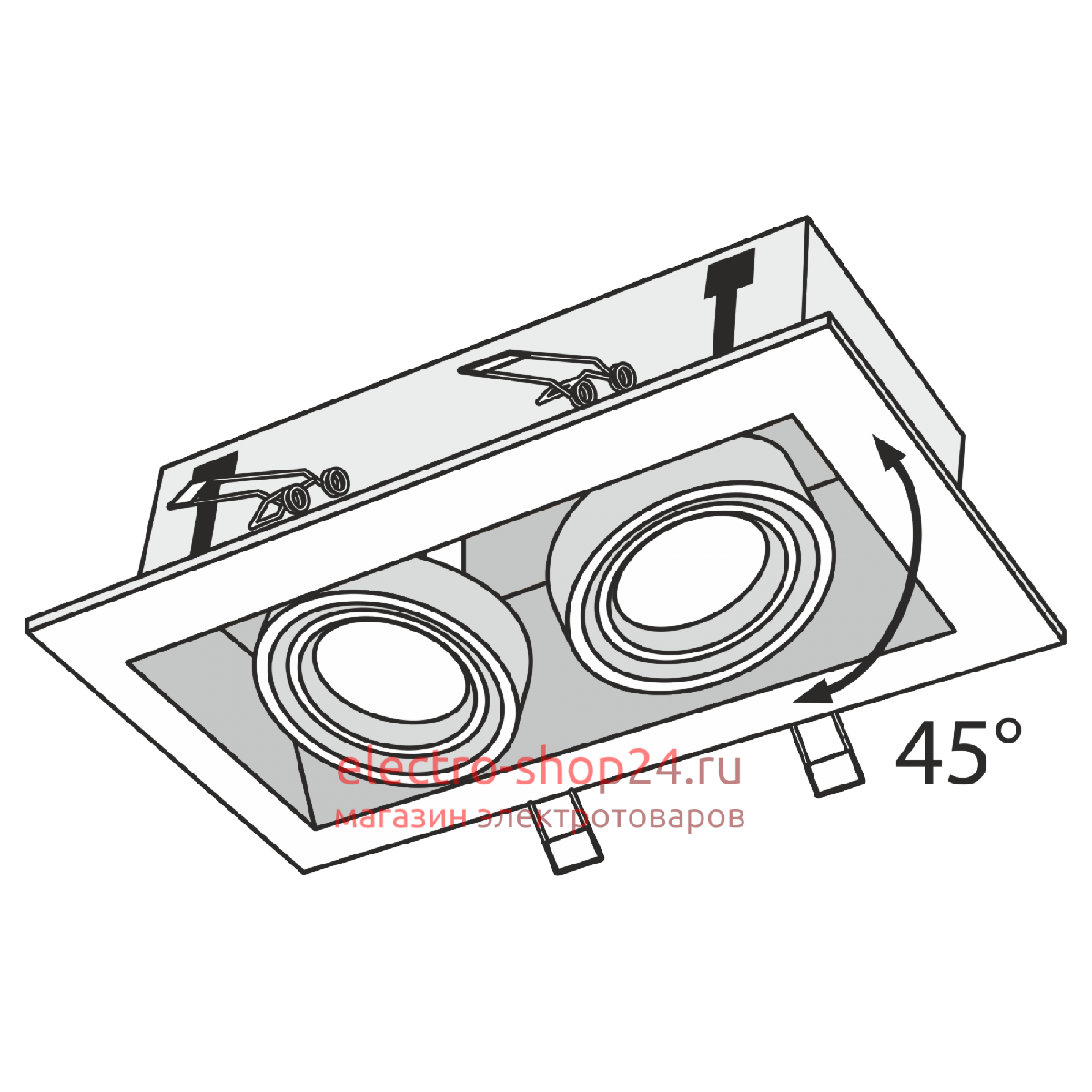 Встраиваемый светильник Maytoni Metal DL008-2-02-S DL008-2-02-S - магазин электротехники Electroshop