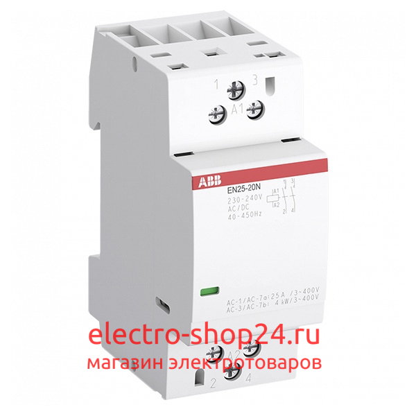 ESB25-22N-14 Модульный контактор ABB (25А АС-1, 2НО+2НЗ) катушка 12В AC/DC 2 модуля 1SAE231111R1422 1SAE231111R1422 - магазин электротехники Electroshop