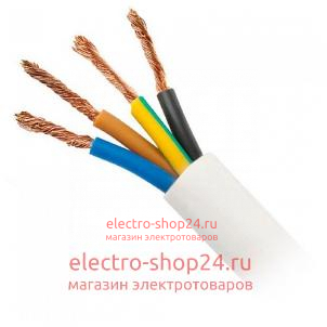 Провод соединительный ПВС 4х1,5 гибкий белый ГОСТ Конкорд (100м) п9658 - магазин электротехники Electroshop